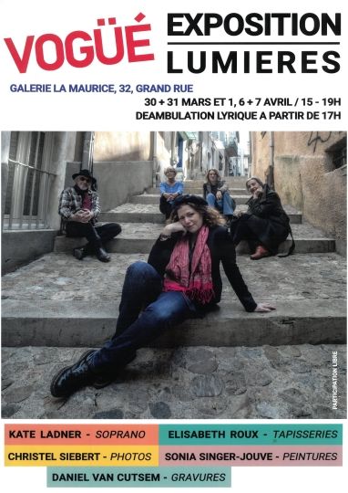 Exposition Lumières à la Galerie La Maurice du 30 mars au 7 avril