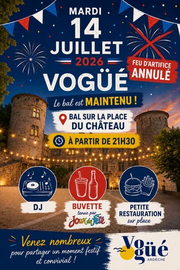 14 juillet à Vogüé