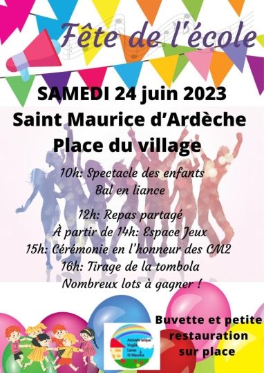 Fête de l'école Volamau samedi 24 juin à partir de 10h