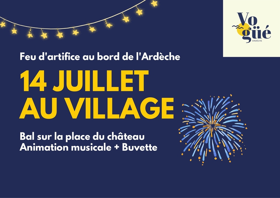 Feu d'artifice et bal au village