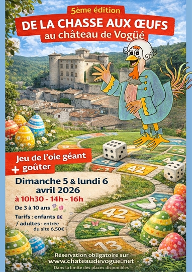 Chasse aux oeufs au château de Vogüé