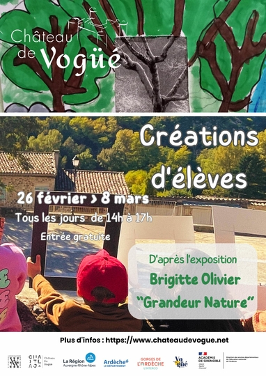 Exposition Créations d'élèves au château de Vogüé