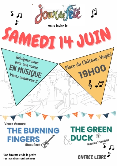 Fête de la Musique à Vogüé samedi 14 juin