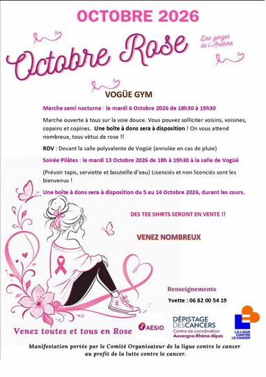 Octobre Rose - Vogüé Gym