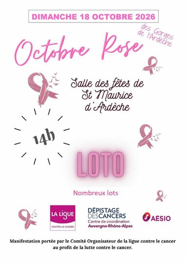 LOTO OCTOBRE ROSE À ST MAURICE