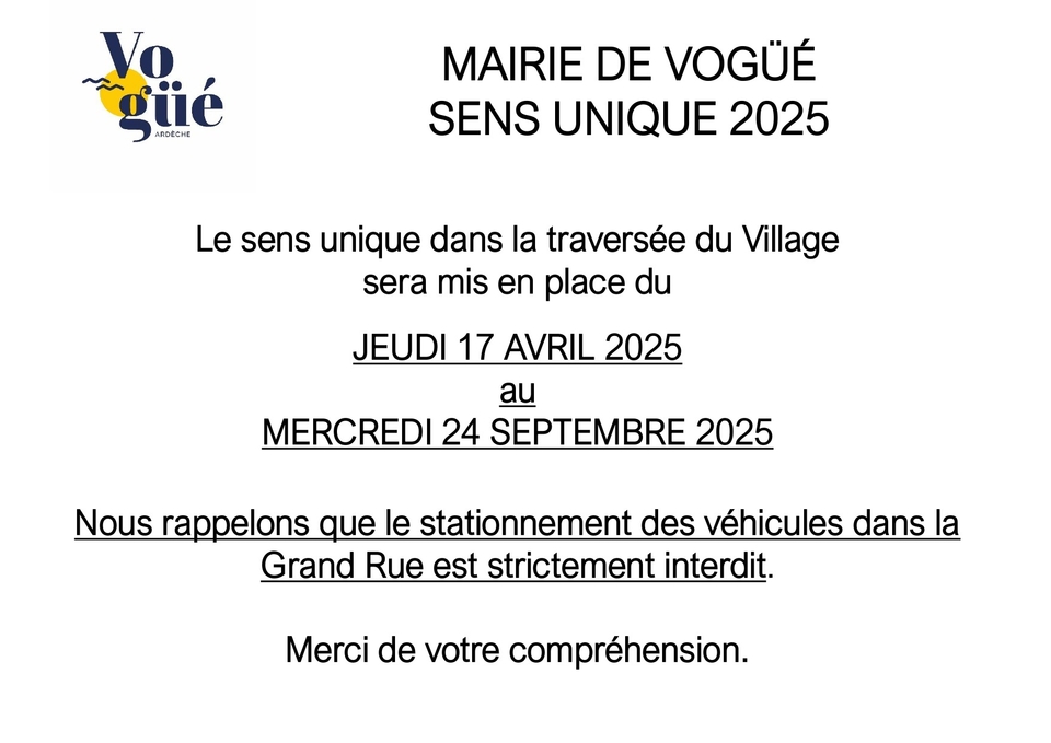 SENS UNIQUE 2025