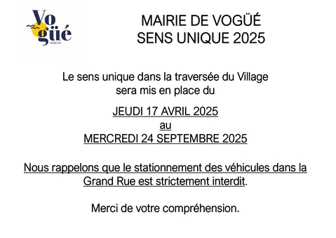 AFFICHE SENS UNIQUE 2025