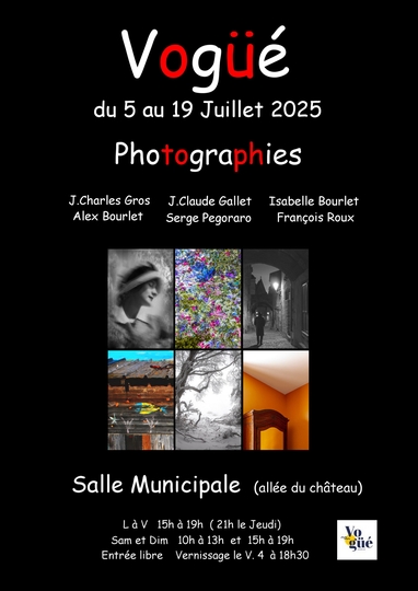 Expo de photographies à la salle polyvalente du 5 au 19 juillet