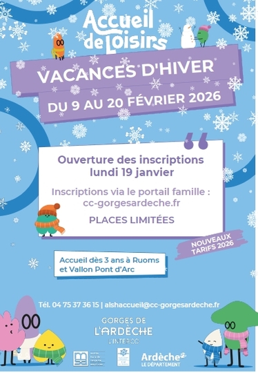Vacances d'hiver - Accueil de loisirs du 9 au 20 février
