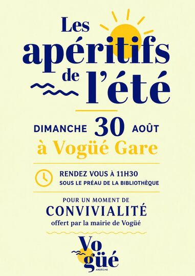 Dernier apéritif d'été à Vogüé