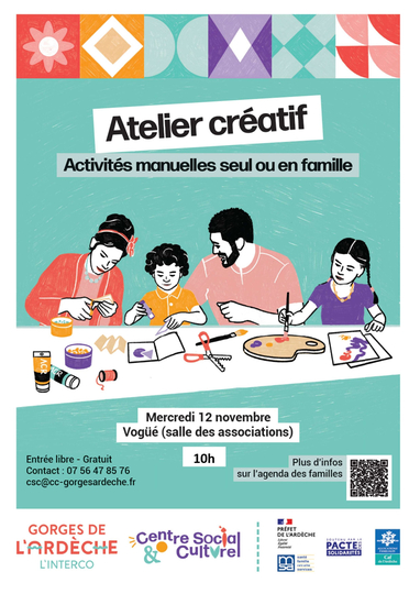 Atelier créatif à Vogüé
