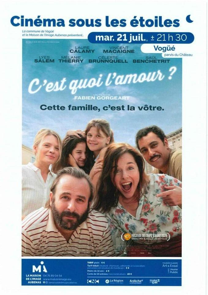 Cinéma sous les étoiles 21 juillet