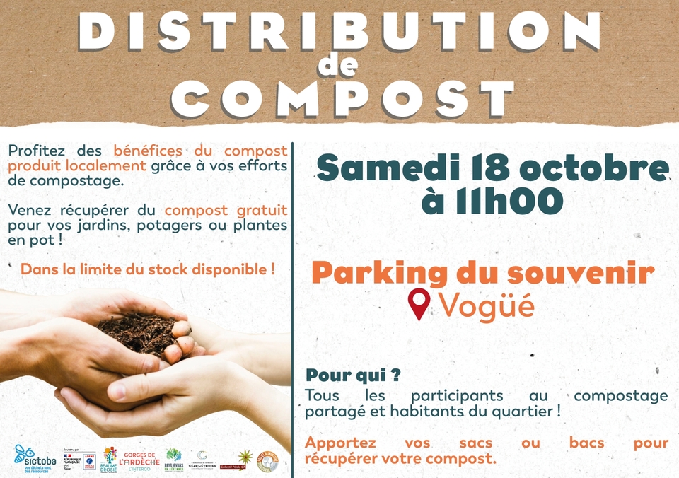 Distribution de compost au parking du souvenir