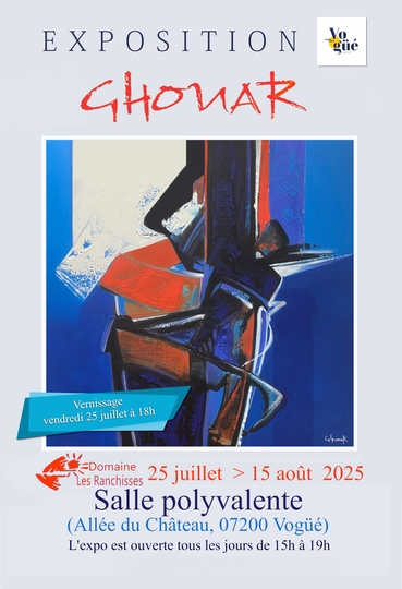 Exposition GHOUAR à la salle polyvalente du 25 juillet au 15 août