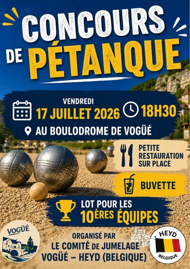 Concours de pétanque du Jumelage