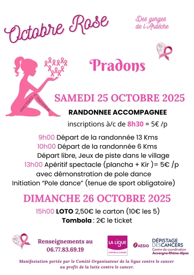 OCTOBRE ROSE  à Pradons