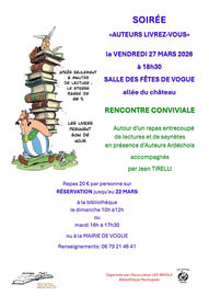SOIREE AUTEURS LIVREZ-VOUS 27.03.2026
