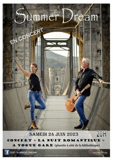 Concert gratuit de la Nuit Romantique à Vogüé Gare le samedi 24 juin à 19h30